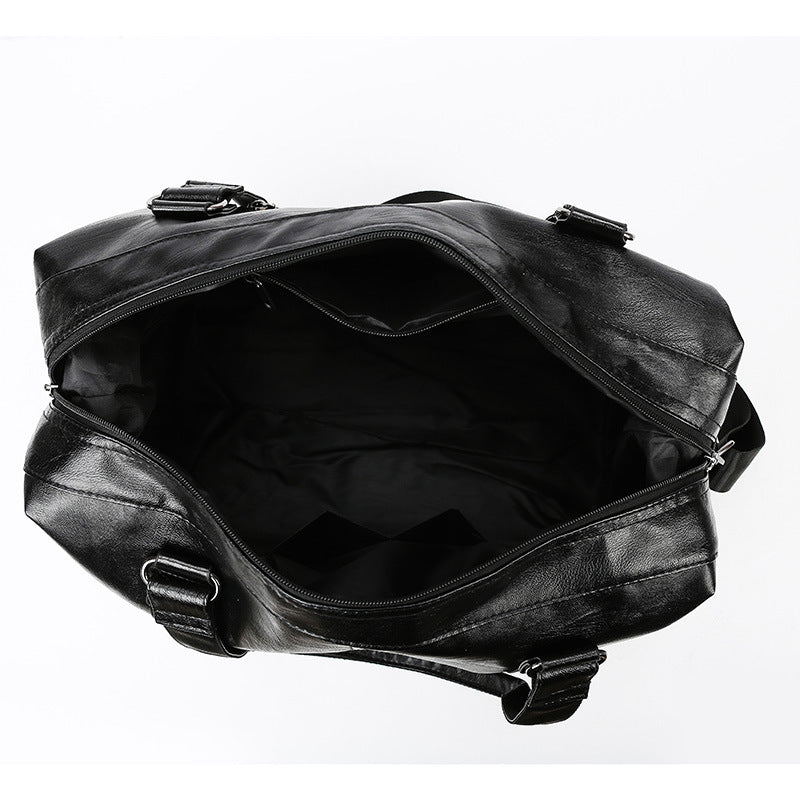 Luxurious Leather Weekend Duffel Bag Bowlift