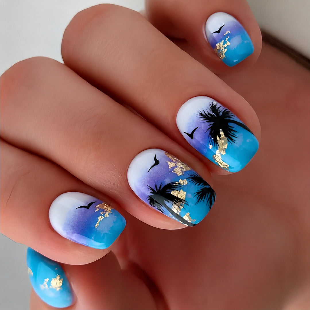 Tropical Sunset Nail Art Set