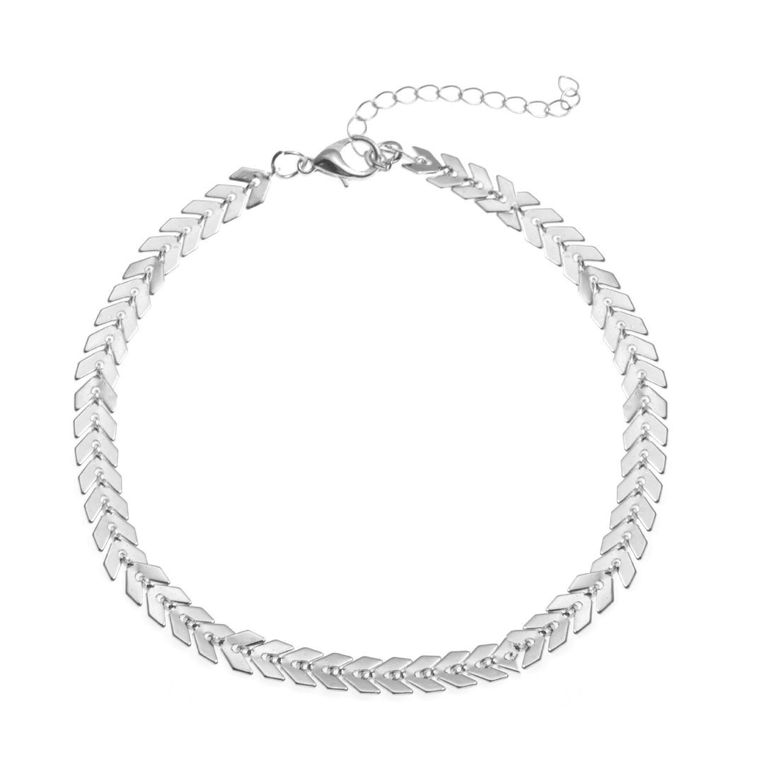 Adjustable Herringbone Chain Anklet Bowlift