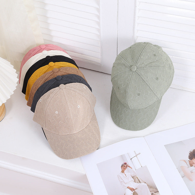 Women's Textured Fashion Baseball Cap Bowlift