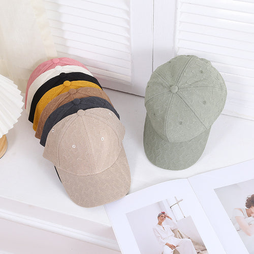Women's Textured Fashion Baseball Cap Bowlift
