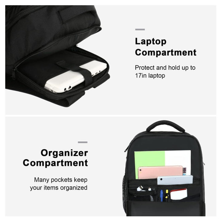 Multi-Compartment Travel Backpack Bowlift