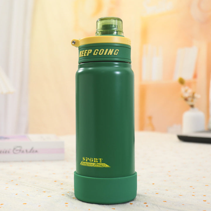 Insulated sports drinking bottle with leak-proof lid Bowlift