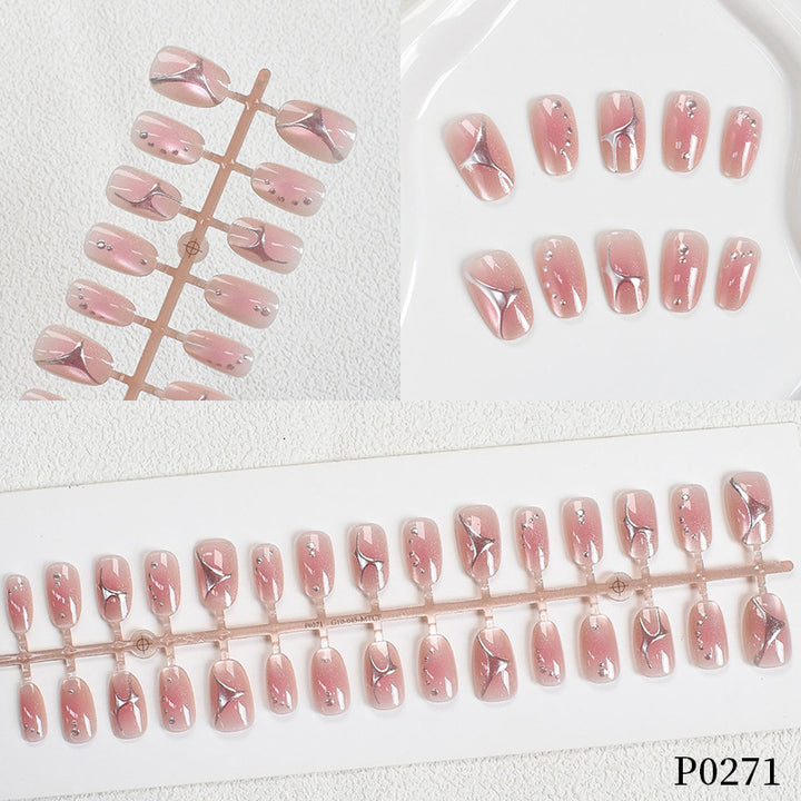 Elegant Artistic Press-On Nail Tips Bowlift