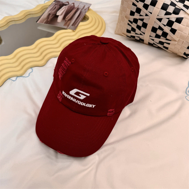 Men's Distressed Casual Baseball Cap Bowlift