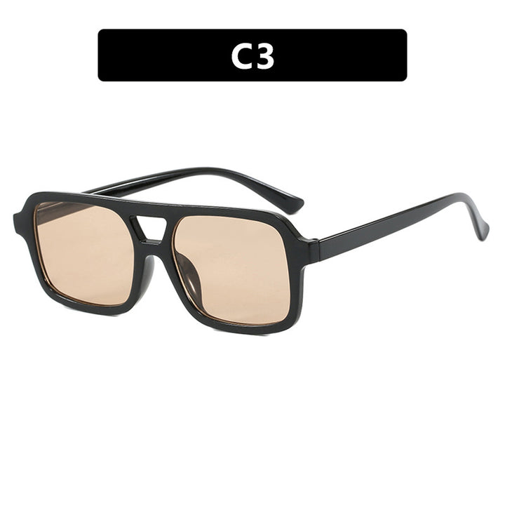 Women's fashionable square sunglasses made of transparent plastic Bowlift