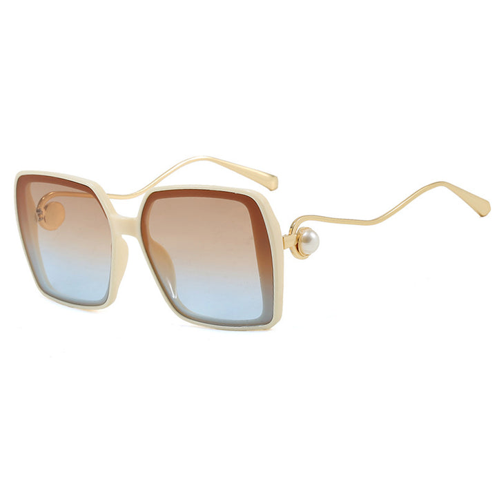 Women's fashionable square glasses with elegant metal frame and unique accents Bowlift