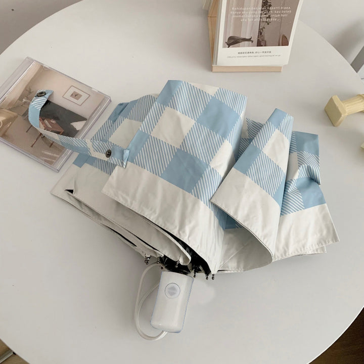 Ladies Foldable Umbrella with Double-layer Protective Structure Bowlift