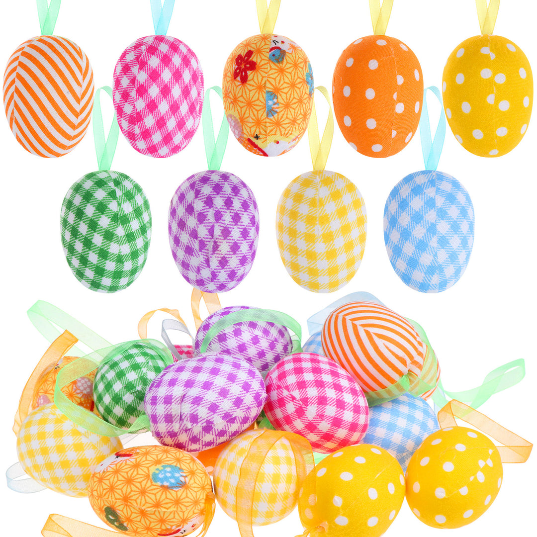 Decorative Spring-Inspired Fabric Easter Eggs Bowlift