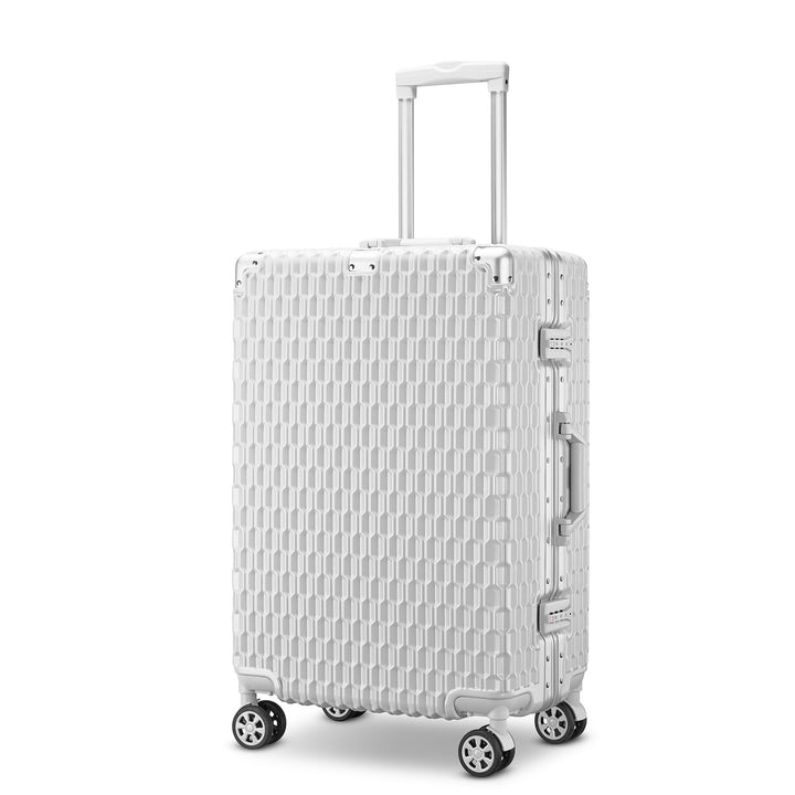 Unisex Honeycomb Textured Hard Shell Travel Suitcase Bowlift