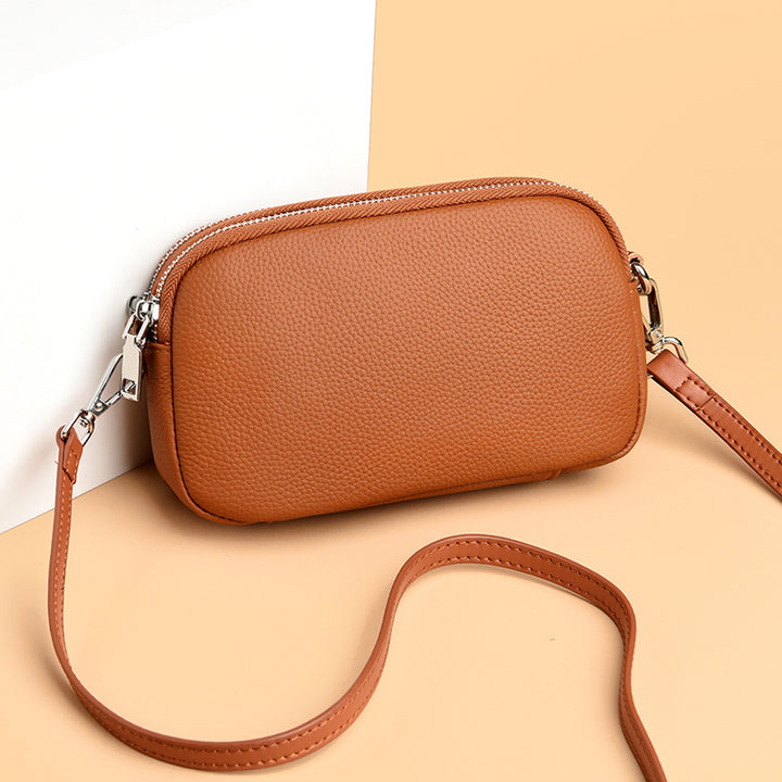 Textured Vegan Leather Crossbody Bag Bowlift