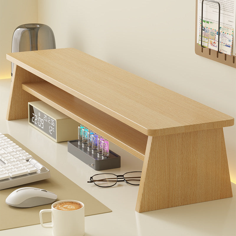 Modern Wooden Monitor Stand with Storage Bowlift