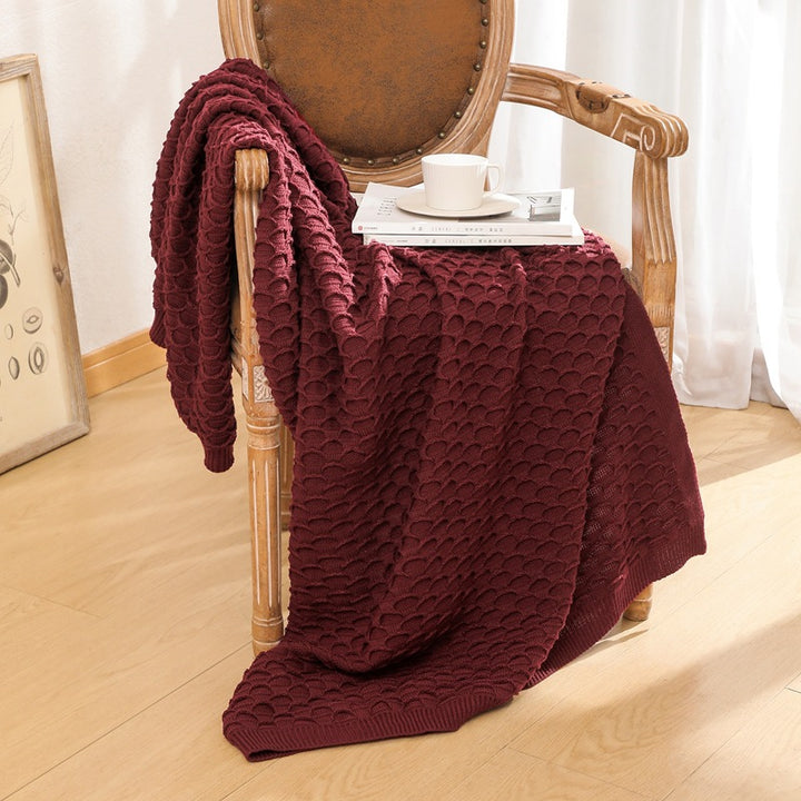 Cozy Knitted Throw Blanket Bowlift