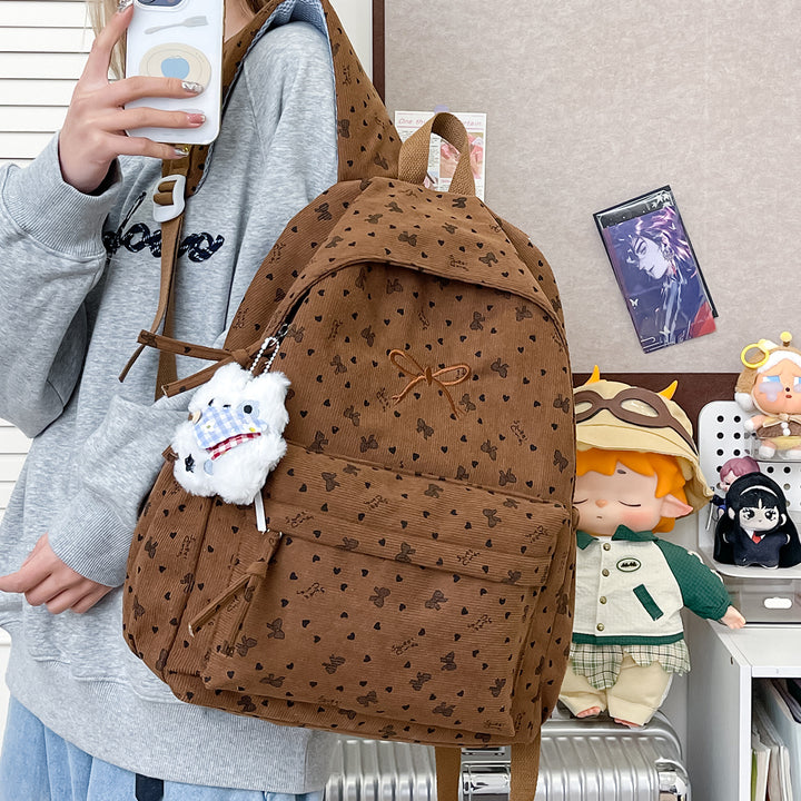 Floral-Patterned Travel Backpack Bowlift