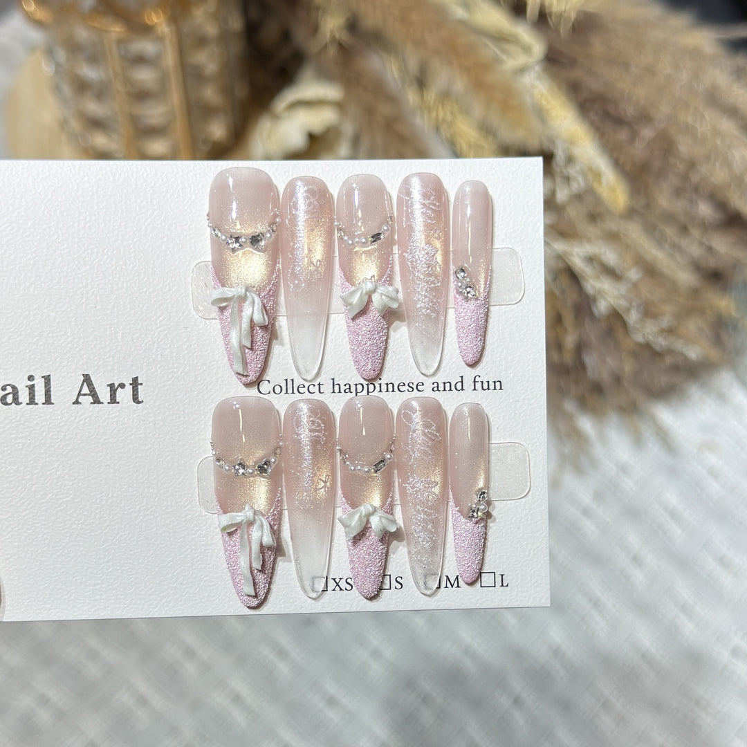 Elegant Stiletto Nail Art Extensions Bowlift
