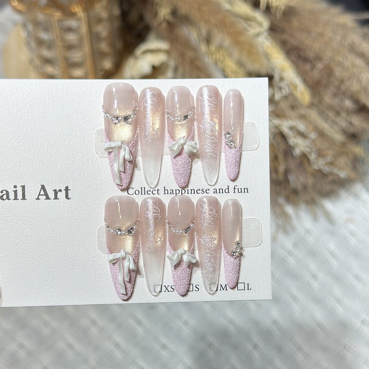 Elegant Stiletto Nail Art Extensions Bowlift