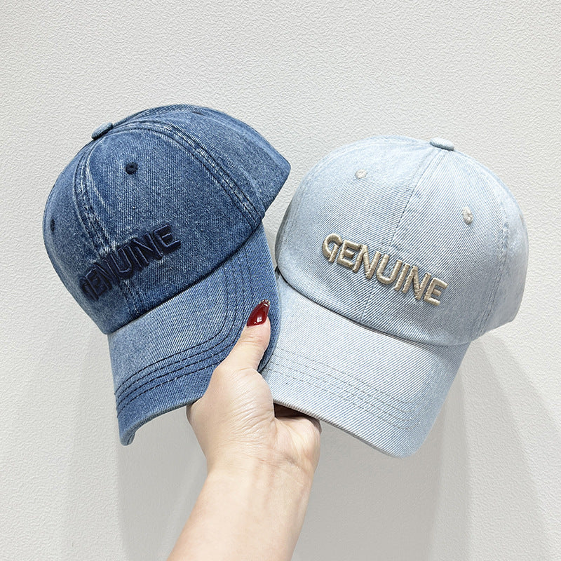 Men's Denim Baseball Cap Bowlift