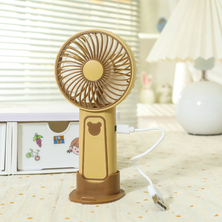 Portable hand fan with cute bear design Bowlift