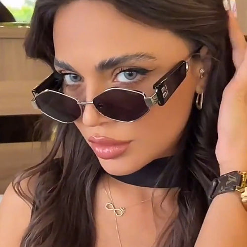 Women's geometric sunglasses with fashionable design and UV protection Bowlift