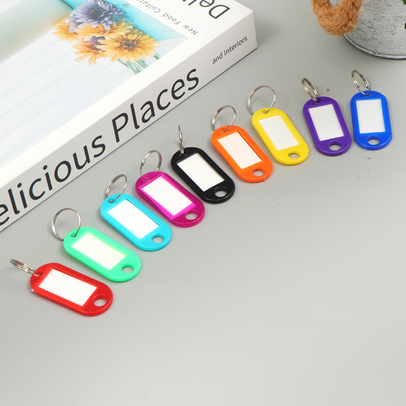 Unisex label tags with key ring and writable field Bowlift