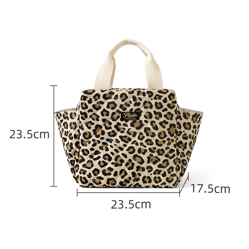 Insulated Heart Print Lunch Tote Bowlift