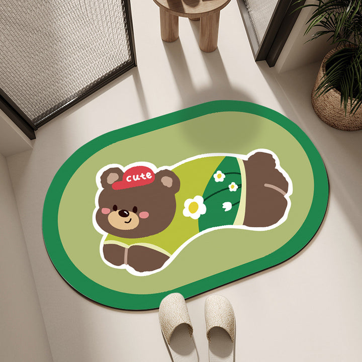 Cute Cartoon Dog Bath Mat Bowlift