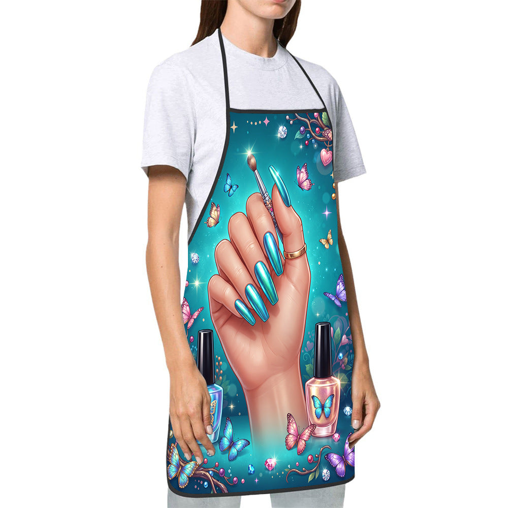 Dog Lover Full-Coverage Kitchen Apron With Adjustable Neck Strap And Waterproof Polyester Shell