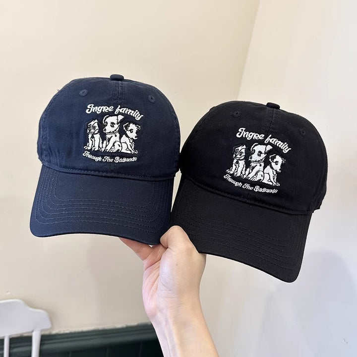Women's Embroidered Pet-Themed Baseball Cap Bowlift
