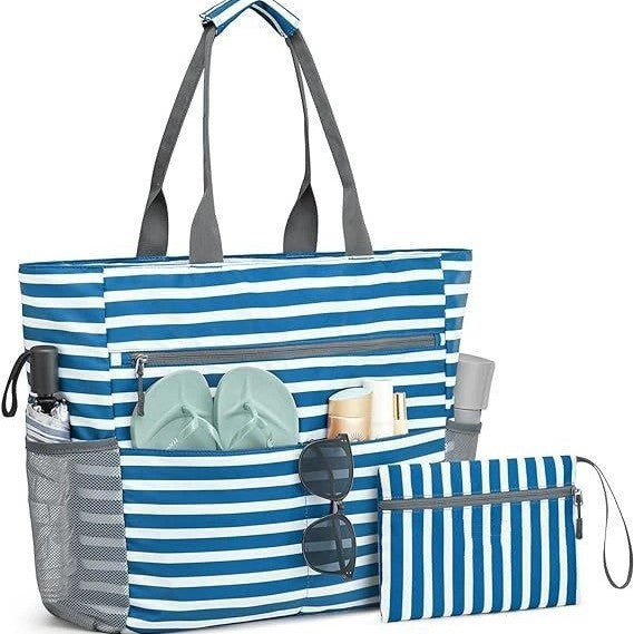 Large beach bag with multiple compartments and insulated inner pocket Bowlift