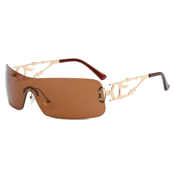 Women's futuristic sunglasses with ultra-modern metal accents Bowlift