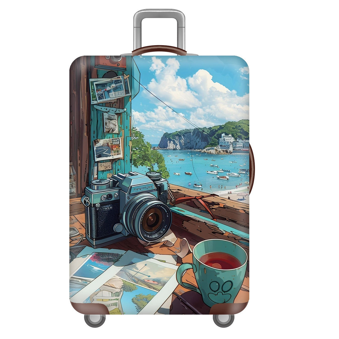 Unisex Hard Shell Suitcase with Dreamy Landscape Design Bowlift