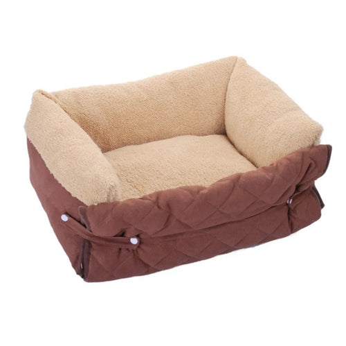 Cozy Quilted Dog Bed