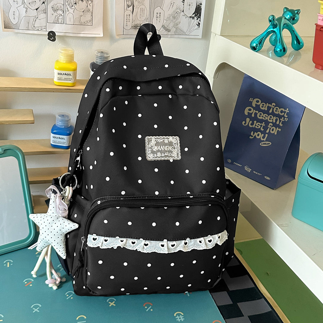 Polka Dot Decorative Backpack Bowlift