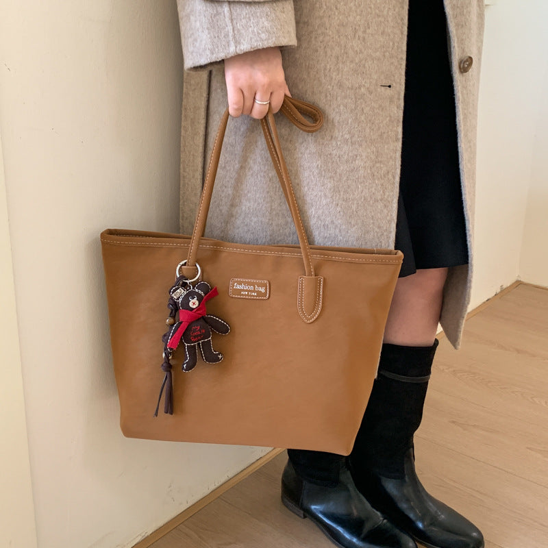 Elegant Faux Leather Tote Bag Bowlift