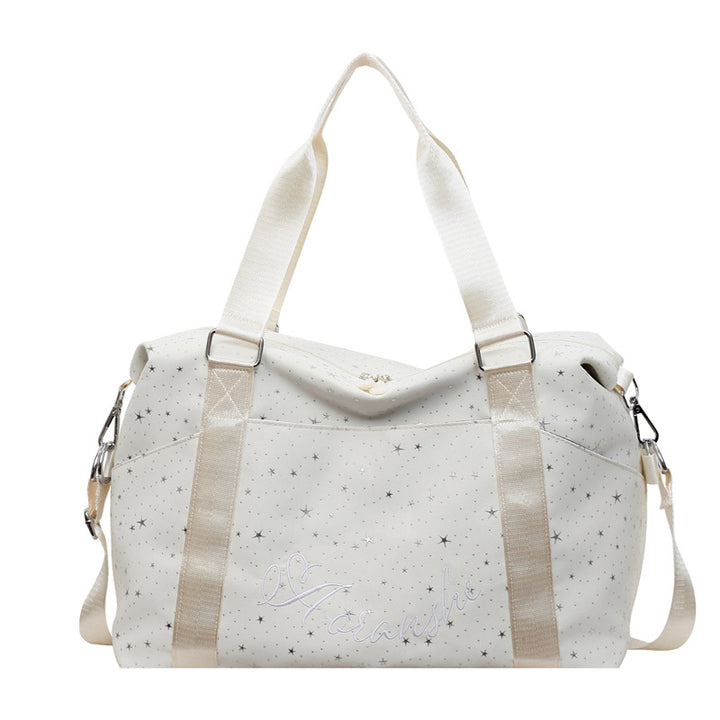 Stylish Star-Embellished Travel Duffle Bag