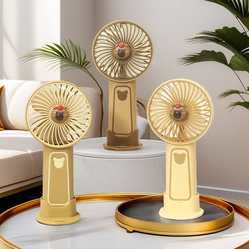Portable hand fan with funny design and USB connection Bowlift