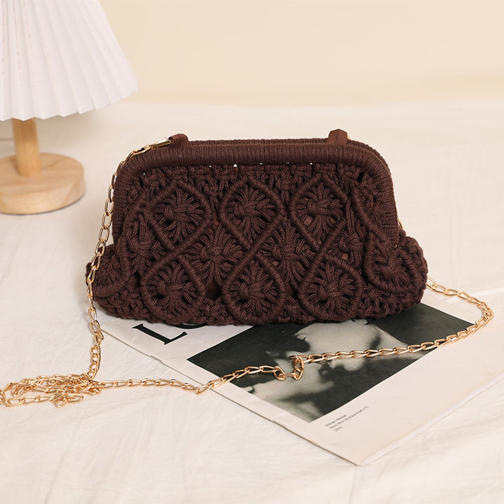 Hand-knotted shoulder bag in Boho style Bowlift