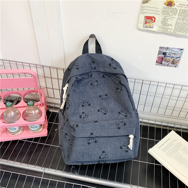 Casual backpack with panda motif Bowlift