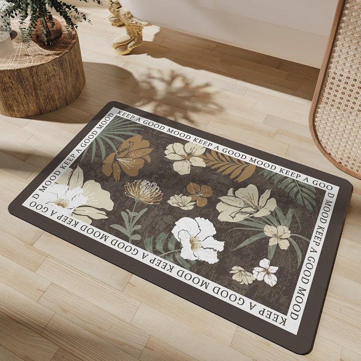 Marble Pattern Bath Mat Bowlift