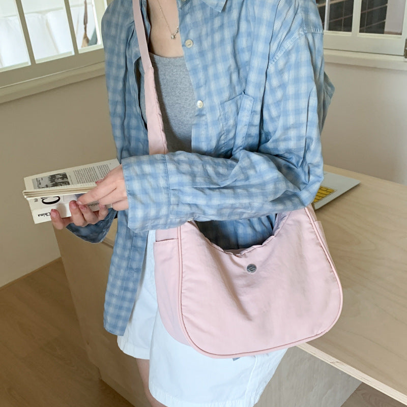 Lightweight Soft Fabric Shoulder Bag Bowlift
