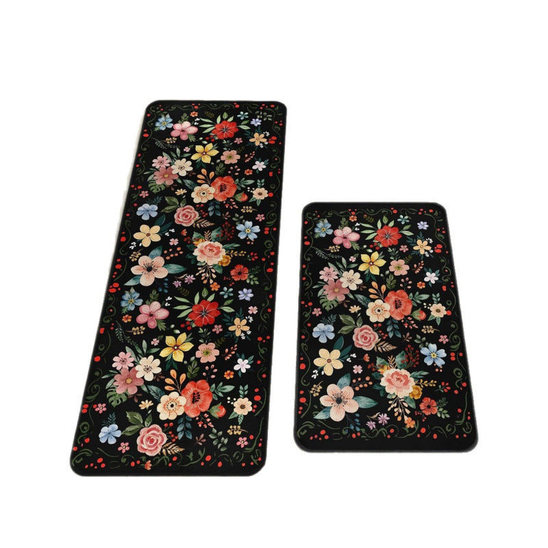 Floral Pattern Kitchen Comfort Mat Set Bowlift