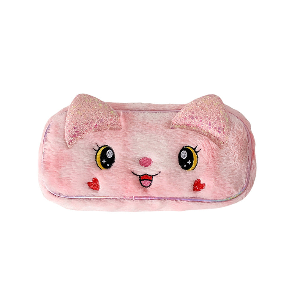 Plush Animal-Themed Pencil Case Bowlift