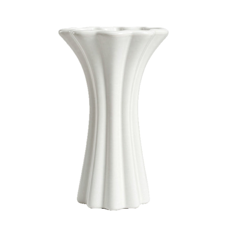 Modern Fluted Ceramic Vase Bowlift