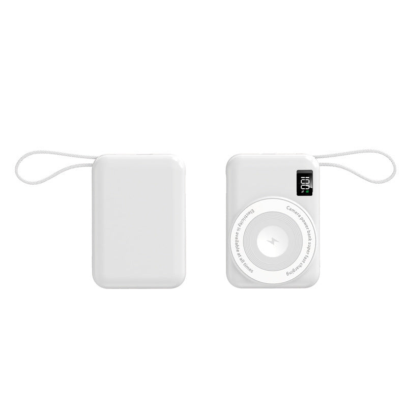 Portable power bank with integrated Qi charging function and digital display Bowlift