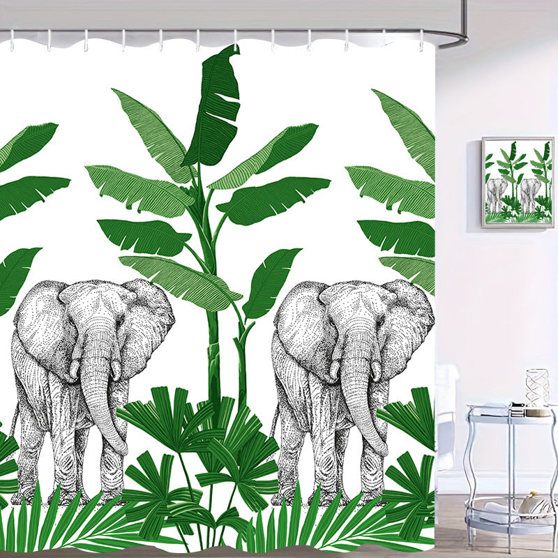 Artistic Floral Shower Curtain Bowlift