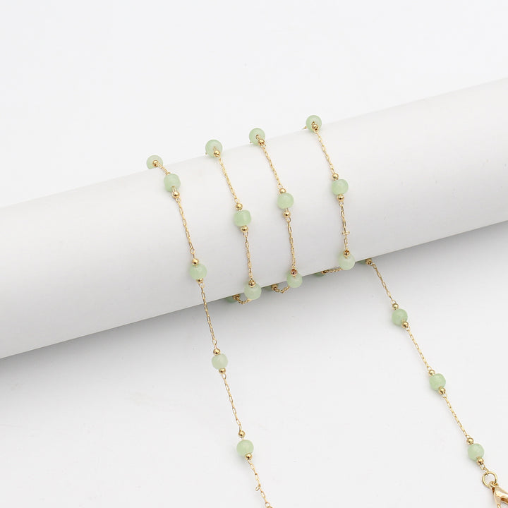Elegant Beaded Eyewear Retainer Chain Bowlift