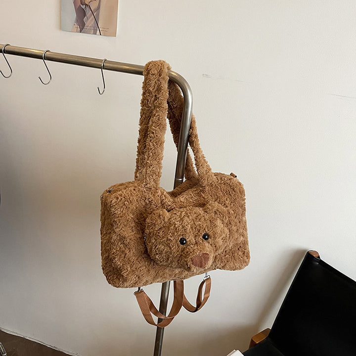 Plush handbag with bear motif Bowlift