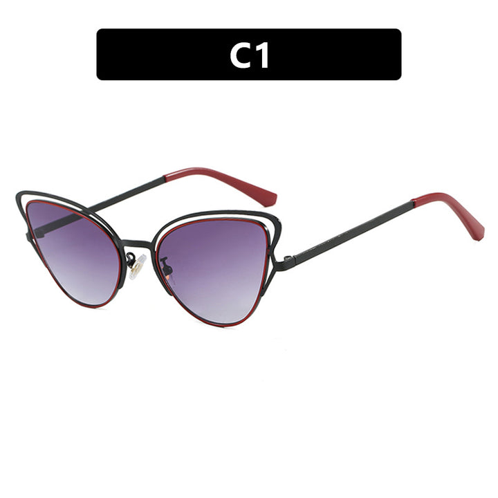 Women's Cat-Eye Glasses with Elegant Metal Frame and Comfortable Fit Bowlift