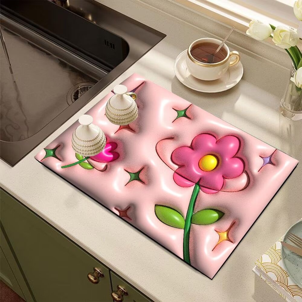 Cute Cartoon Dog-Themed Kitchen Mat Bowlift