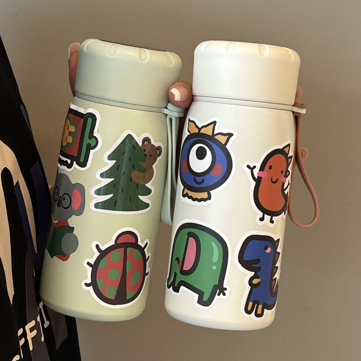 Ladies stylish water bottle with funny sticker motifs Bowlift